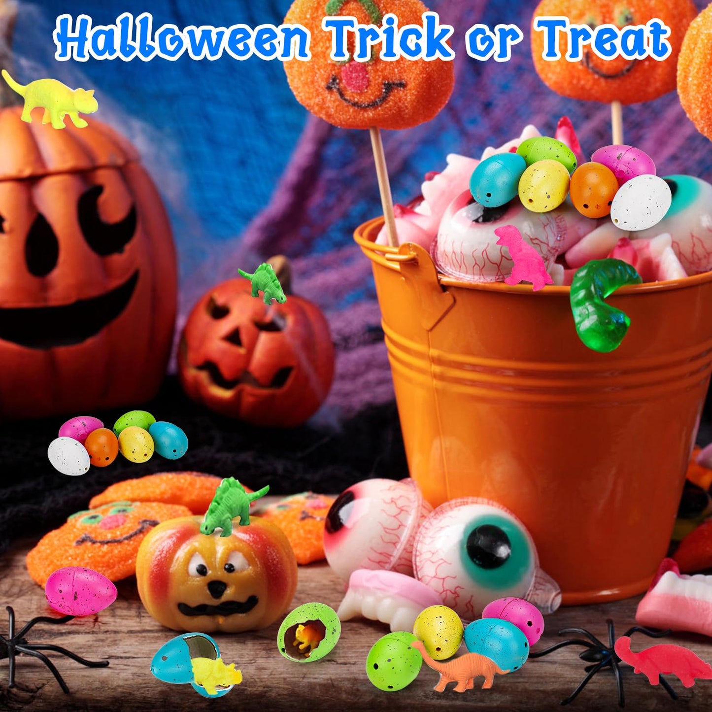 60PCS Small Hatching Dinosaur Eggs for Dinosaur Party Favors Birthday Goodie Treat Bag Stuffers Classroom Carnival Prizes Box Toys Bulk Pinata Fillers Novelty Grow in Water Dino Eggs with Toys Inside