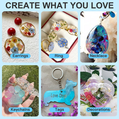 UV Resin, 2 PCS Upgrade Ultraviolet Epoxy Resin Crystal Clear Hard Glue Solar Cure Sunlight Activated Resin for Handmade Jewelry, DIY Craft Decoration, Casting and Coating(200g)