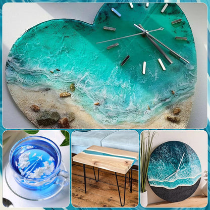 16OZ Epoxy Resin Kit-Crystal Clear and Hardener Epoxy Resin kit,No Yellowing, No Bubbles for Jewelry Making Molds Crafts DIY 1:1 Ratio（8OZx2