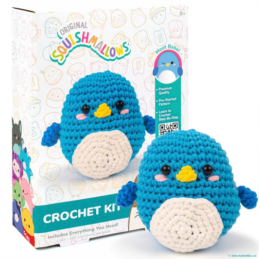 Original Bebe The Bluebird Crochet Kit, Includes Yarn, Crochet Hook, Starter Hooks, Step-by-Step Tutorials, Exclusive Crochet Kit for Beginners, DIY Craft, Crochet Kits, Great Teen Gifts