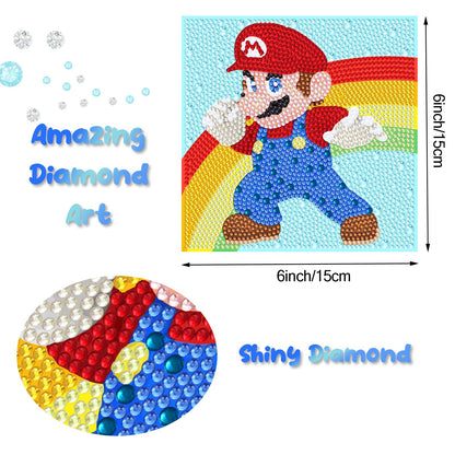 Diamond Art Kits for Kids - 4 Pack Diamond Art Painting Kits for Kid - Arts and Crafts for Kids Ages 8-12 - 5D Diamond Art Paint by Number Dots - GEM Art for 5 6 7 9 10 Year Old Girls Boys Gifts