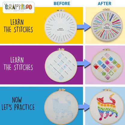 Embroidery Kit for Beginners Cross Stitch Kits for Beginners Embroidery Kits for Adults Cross Stitch kit Beginner Embroidery kit for Adults Cat