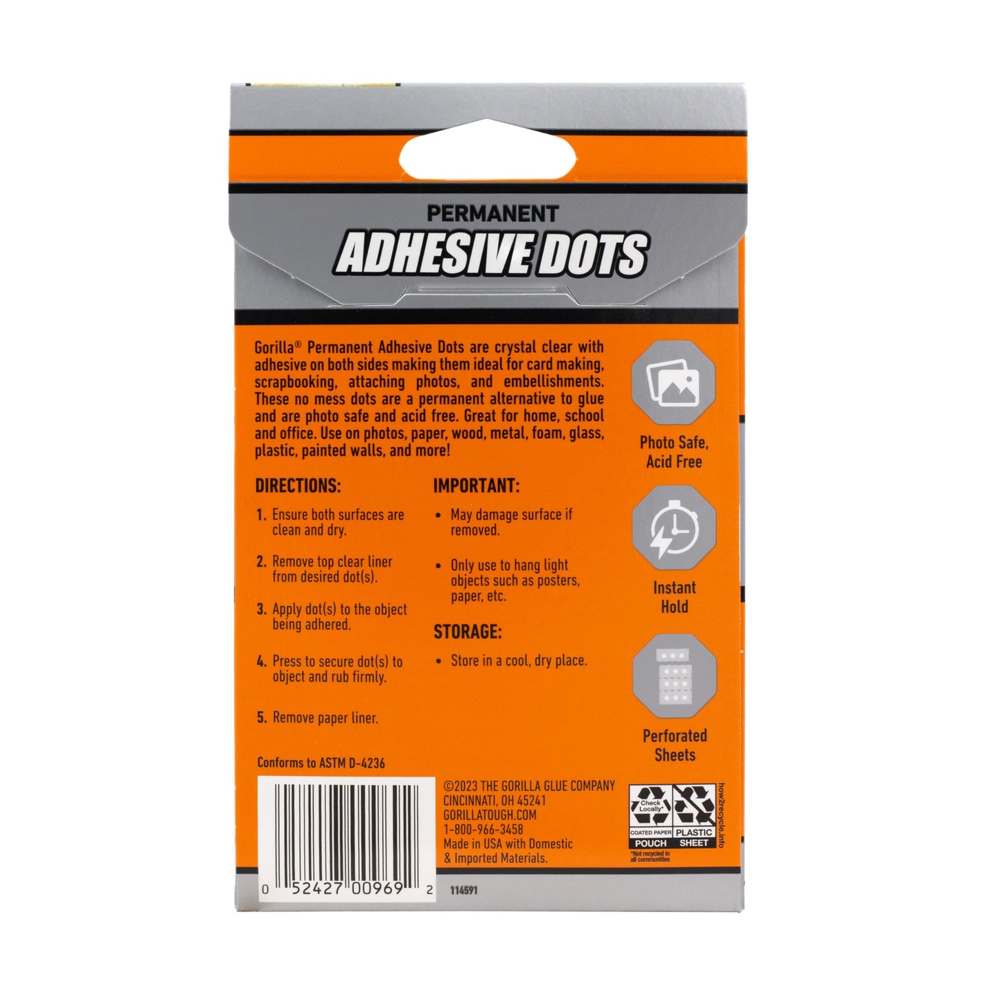 Permanent Adhesive Dots, Double-Sided, Clear, 0.5" Diameter, 150 Pieces (Pack of 1) - No Mess, Photo Safe