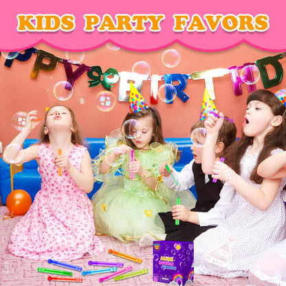 Party Goodie Bag Stuffer Fillers for Kids, 32 Pack Mini Bubble Wand Toys Gifts for Toddlers, Small Pinata Birthday Camping Wedding Party Favors Supplies, Classroom School Stuff Prizes Treats Non Candy