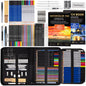 Art Supplies Drawing Pencils Set - 76 Pack Pro Sketching Kit with Sketchbook & Watercolor Pad, Includes Graphite, Charcoal, Watercolor & Metallic Pencils for Kids, Teens, Adults