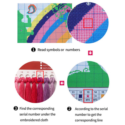 Stamped Cross Stitch Kits for Beginners Full Range of Cross Stitching Preprinted Pattern for Kids or Adults, Embroidery Needlepoint Starter Kits-Daisy vase, 15x18 inch