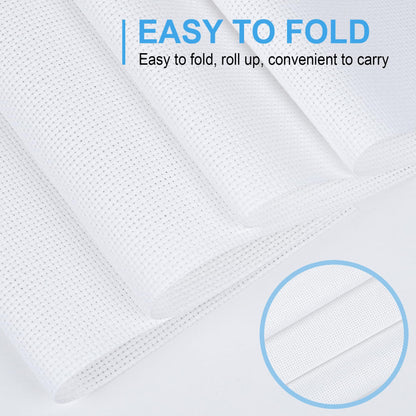 16PCS Cross Stitch Fabric, 4 Sizes White Aida Cloth 14 Count Craft Embroidery Cloth Classic Reserve Cross Stitch for Home DIY Handmade Needlework Embroidery Decoration, 5.9 to 11.8 inch