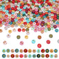 1000pcs 4x7mm Round Letter Beads Colorful Acrylic with Gold Letter Alphabet for Jewelry Making