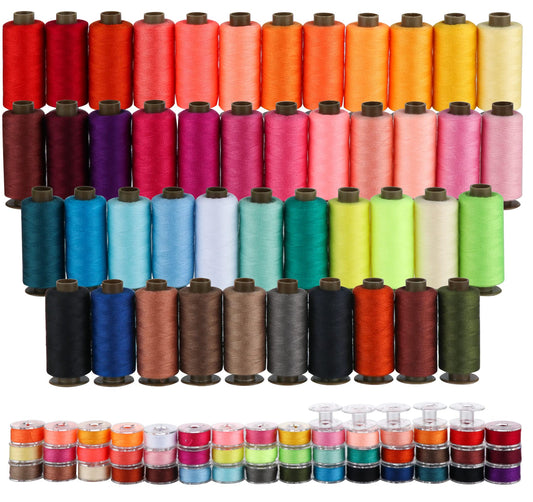 95pcs Bobbins Sewing Thread Kit, 400 Yards Polyester Thread Assortment, Prewound Bobbins for Hand & Machine Sewing DIY & Home, 45 Colors