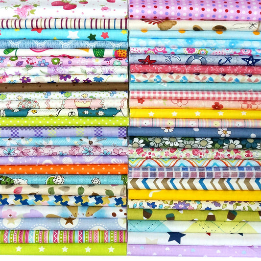 50pcs 8" x 8" Fabric Squares 100% Cotton Fabric Bundles Quilting Craft Supplies Floral Precut Squares Patchwork for Sewing DIY Quilt Patchwork