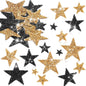 60 Pcs Iron on Star Patches Star Shaped Rhinestone Appliques Adhesive Glitter Patches Rhinestone Appliques Embellishments for DIY(Black Gold)