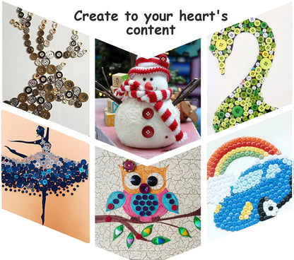 Buttons Resin Buttons 2 and 4 Holes Assorted Buttons for Sewing Crafts DIY Projects Button Painting Craft Buttons (Multiform)