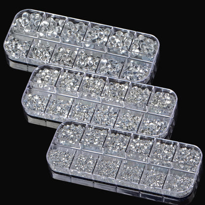 6800pcs+ Flatback Glass Hotfix Iron On Rhinestones Crystal for DIY Making with 1 Tweezer & 1 Picking Pen for Shoes, Clothes, Face Art, Bags, Manicure (Clear Crystal, 6-Sizes)