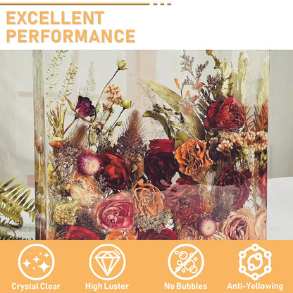 Epoxy Resin Kit 36OZ，Newly Formulated Crystal Clear Epoxy Resin，Strong, Bubble-Free, Anti-Yellowing Art Resin That，Suitable for DIY, Resin Art, Molds, Jewelry Making, Easy to Mix 1:1 Ratio