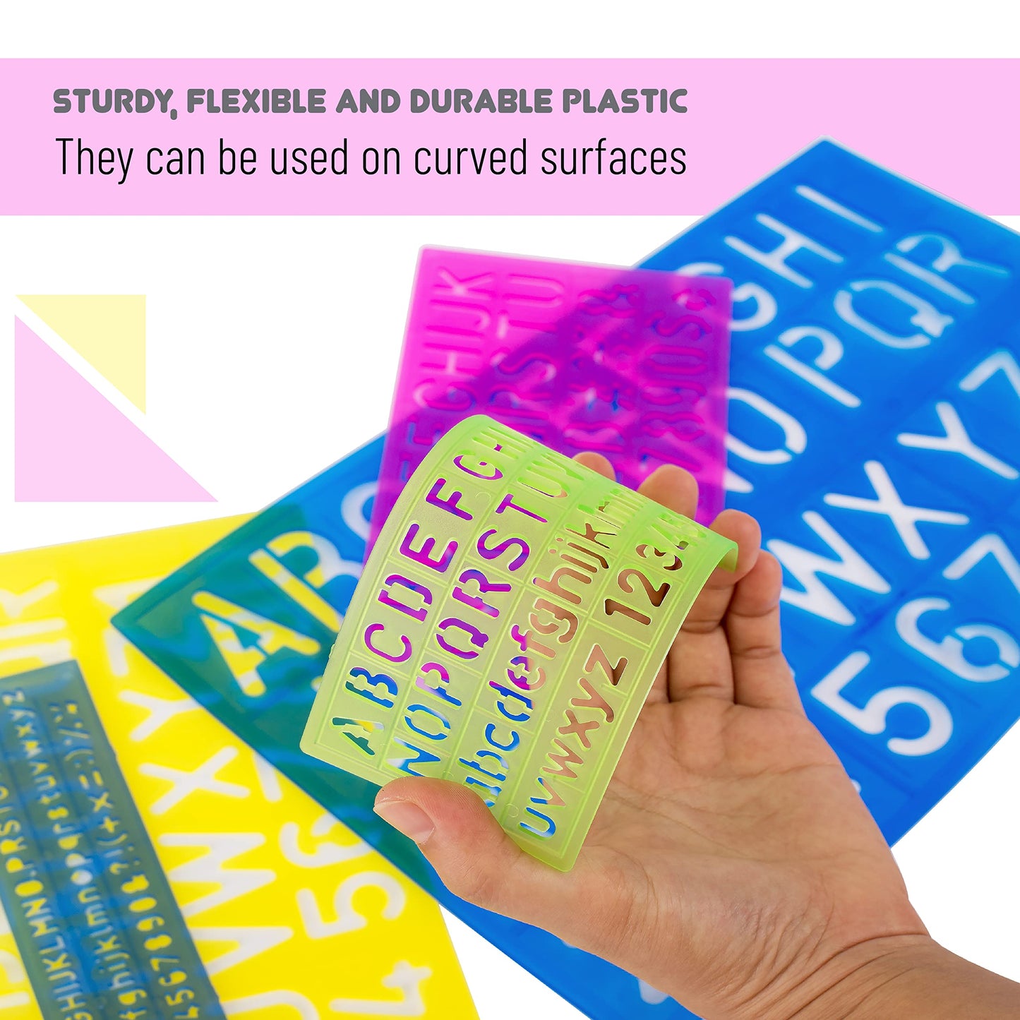 Letters and Numbers Alphabet Templates, Letter Stencils, Pack of 5