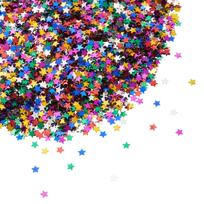 Rainbow Star Confetti for Table Decor - Metallic Foil Glitter Stars & Sequins - Rainbow Glitter Confetti for Birthday Party, Wedding & DIY Crafts