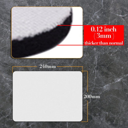 Sublimation Mouse Pad Blank Rectangular Blanks 3mm Thick for Transfer Heat Press Printing Crafts 9.4x7.9x0.12 Inches White 11pcs