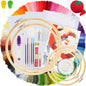 Embroidery Kit 215 Pcs,100 Colors Threads,5 Pcs Embroidery Hoops,3 Pcs Aida Cloth,40 Sewing Pins,Cross Stitch Tools and Embroidery Starter Kit for Adults and Kids Beginners