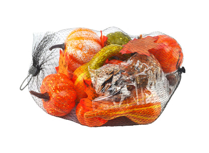 Mixture of Artificial Pumpkins, Lifelike Maple Leaves, Realistic Acorn with Natural Cap, Pine Cones for Festival Halloween Thanksgiving Fall Harvest Home Decoration(50pcs)