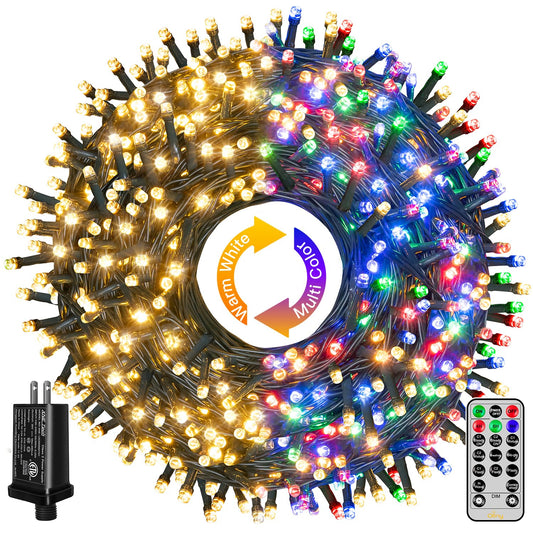 Christmas Lights, 210FT 640LED Color Changing Christmas Tree Lights with 11 Modes Remote Control, Waterproof Outdoor Light for Outside Indoor Patio Weddings Xmas Decorations