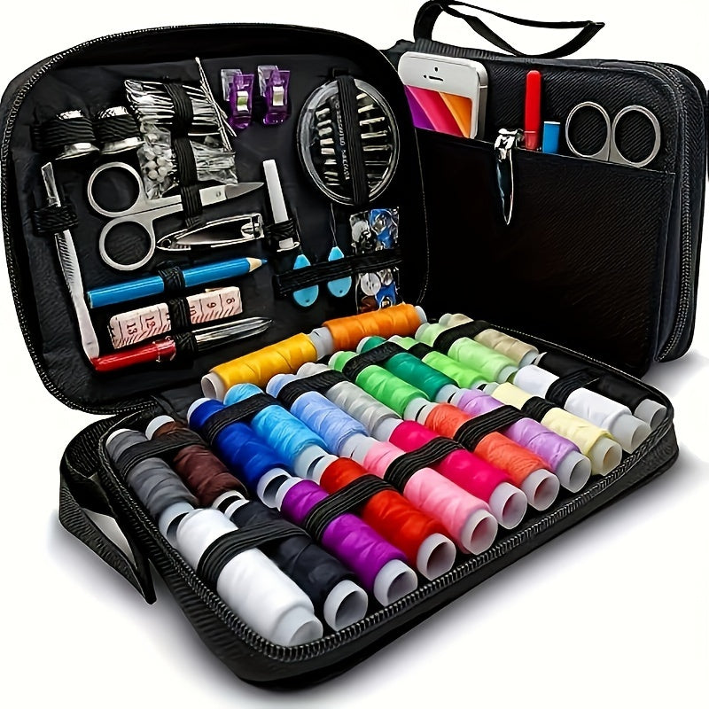 100pcs Sewing Kit with Accessories, 24 Color Threads for Small Repairs
