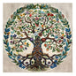 Tree of Life 11ct Cross Stitch Kits, 11 CT Funny Pre Printed Counted Stamped Cross Stitch Embroidery Needlepoint Needlework Patterns Kits for Beginners Adults Crossstitch 40x40 cm