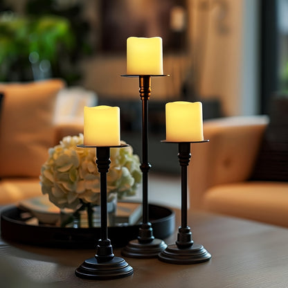 24 Pack Glowing Flameless Candles Battery Powered LED Coal Oil Candles