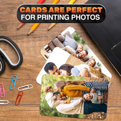 100 Pcs Sublimation Business Card Blanks – Double-Sided Aluminum Alloy Cards, Pearl Color, Thin & Smooth Sublimation Blanks for Printing & Personalization