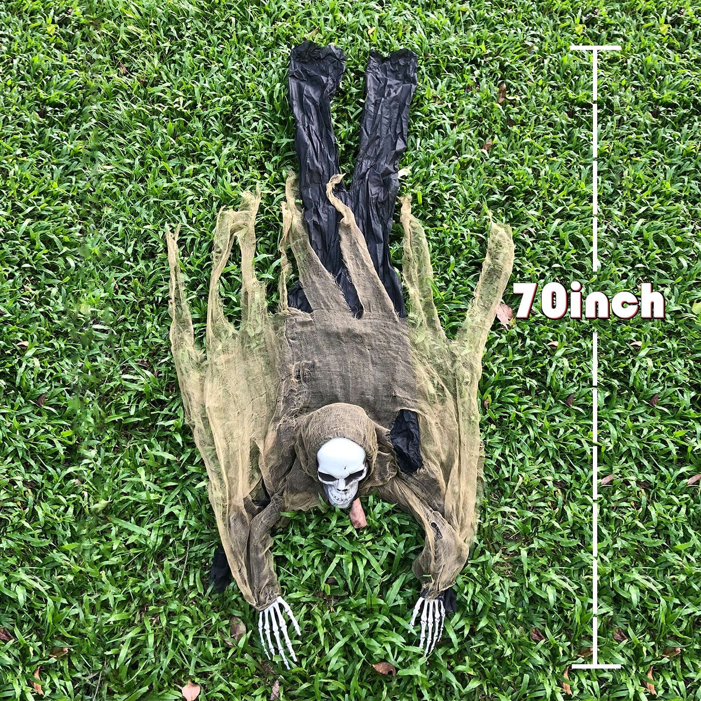 Halloween Zombie Groundbreaker, 65 Inch Skeleton Prop for Outdoor, Lawn, Yard, Patio Decoration, Graveyard Haunted House Decor
