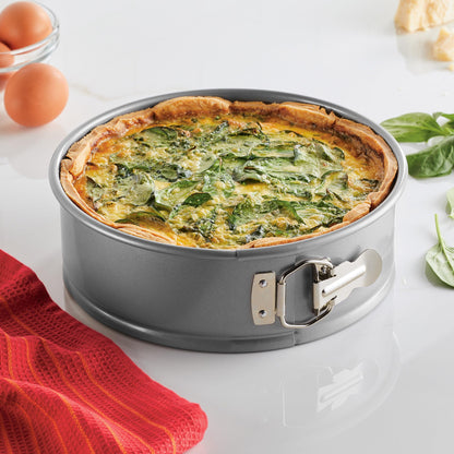 Bakeware Springform Baking Pan, Round Nonstick Cheesecake Pan - 9 Inch, Gray