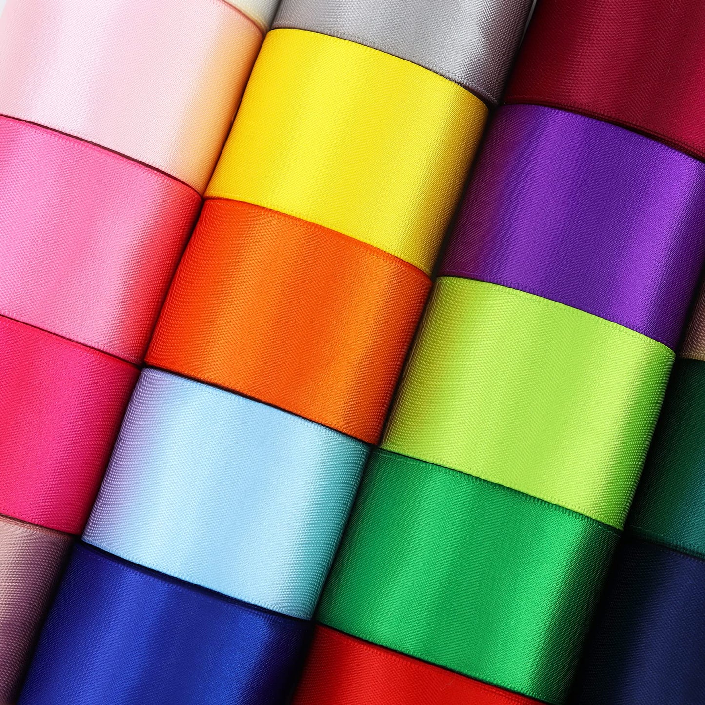 Double Face Satin Ribbon - 1-1/2" Solid Color Assortment, 40 Yards Per Package - Gift Wrapping & Crafts