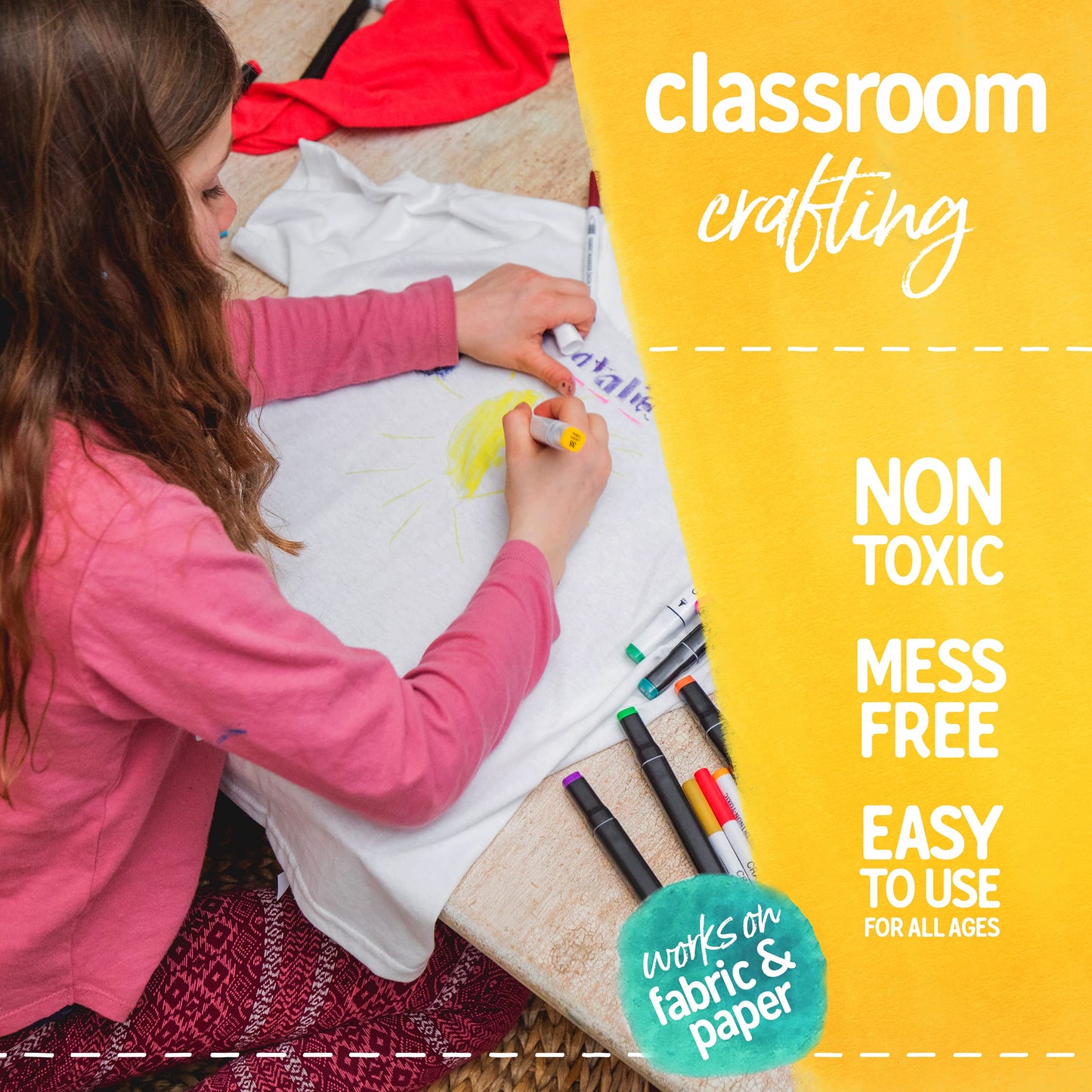 Fabric Pens for Clothes - Pack of 24 No Fade, Fabric Markers Permanent for Clothes - No Bleed, Machine Washable Shoe Markers for Fabric Decorating - Laundry Marker, Erases Stains Easily