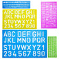 Letters and Numbers Alphabet Templates, Letter Stencils, Pack of 5