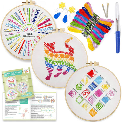 Embroidery Kit for Beginners Cross Stitch Kits for Beginners Embroidery Kits for Adults Cross Stitch kit Beginner Embroidery kit for Adults Cat