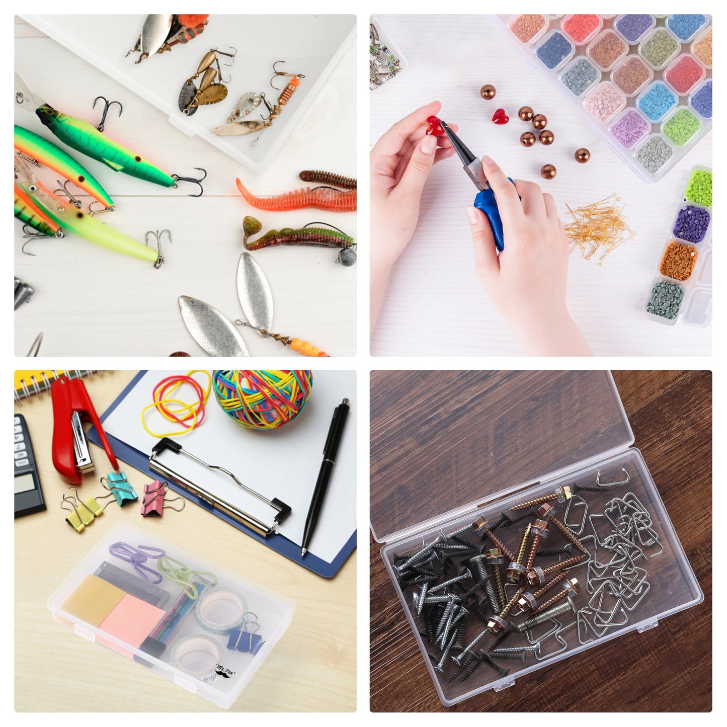 28 Grids, 2 Pack, Bead Storage Containers with 160pcs Label Stickers, Diamond Art, Bead Box, Diamond Painting Organizer