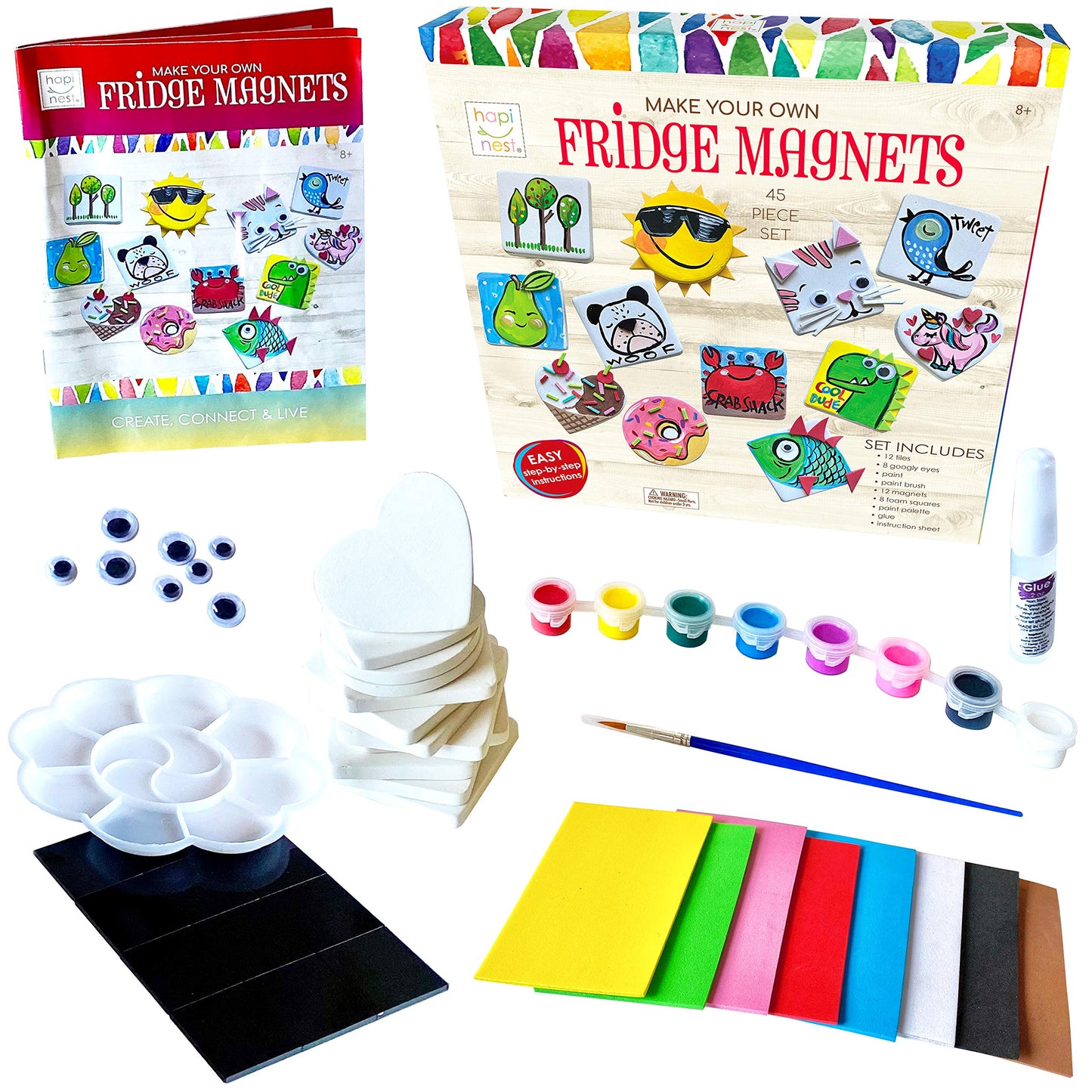 DIY Mini Magnetic Tiles Fridge Magnet, Make Your Own Mini Magnet Tiles DIY Art & Craft Kit, Fun & Creative Birthday Gift for Girls Boys Teens, Arts and Crafts for Kids Ages 8-12 13 Years & Up