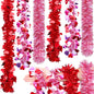 6 Pcs Valentine's Day Tinsel Garland Total 39ft Red and White Heart Metallic Garland Decor Valentines Heart Twist Tinsel for Mantle Wedding Party Decoration Supply