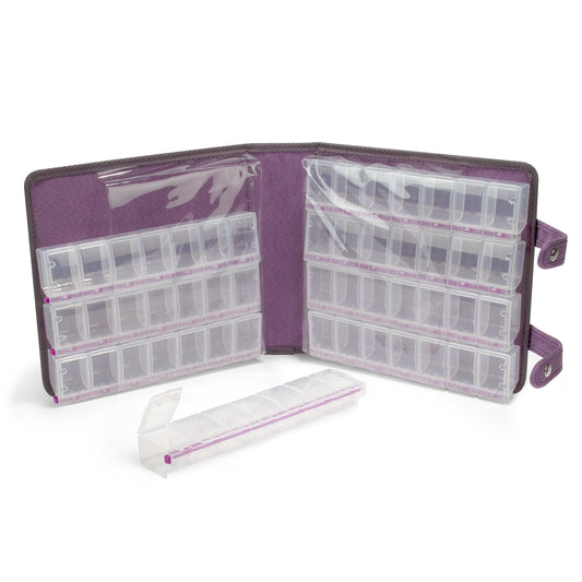 Bead Organizer with 56 Locking Compartments, Clear Plastic Storage Containers for Beads, Buttons, Pins, Jewelry, and Craft Supplies, Durable Clear Lids, Portable Organizer for Crafters