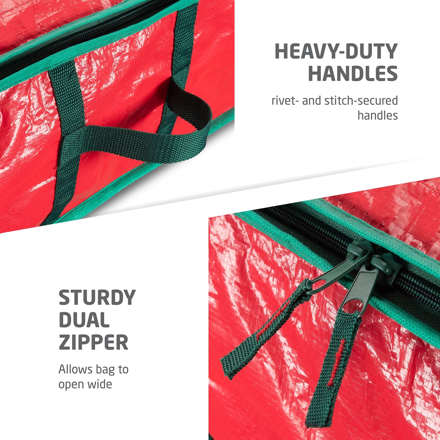 Polythene Storage Bag for Gift Wrapping, Inner Pockets, Storage Box for Gift Paper and Holiday Accessories, 40 Inches Long - Tear Resistant Fabric