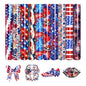 4th of July American Flag - 10pcs 12x10in US Flag Patterned Patriotic HTV Iron On Vinyl Compatible with Cricut/Cameo