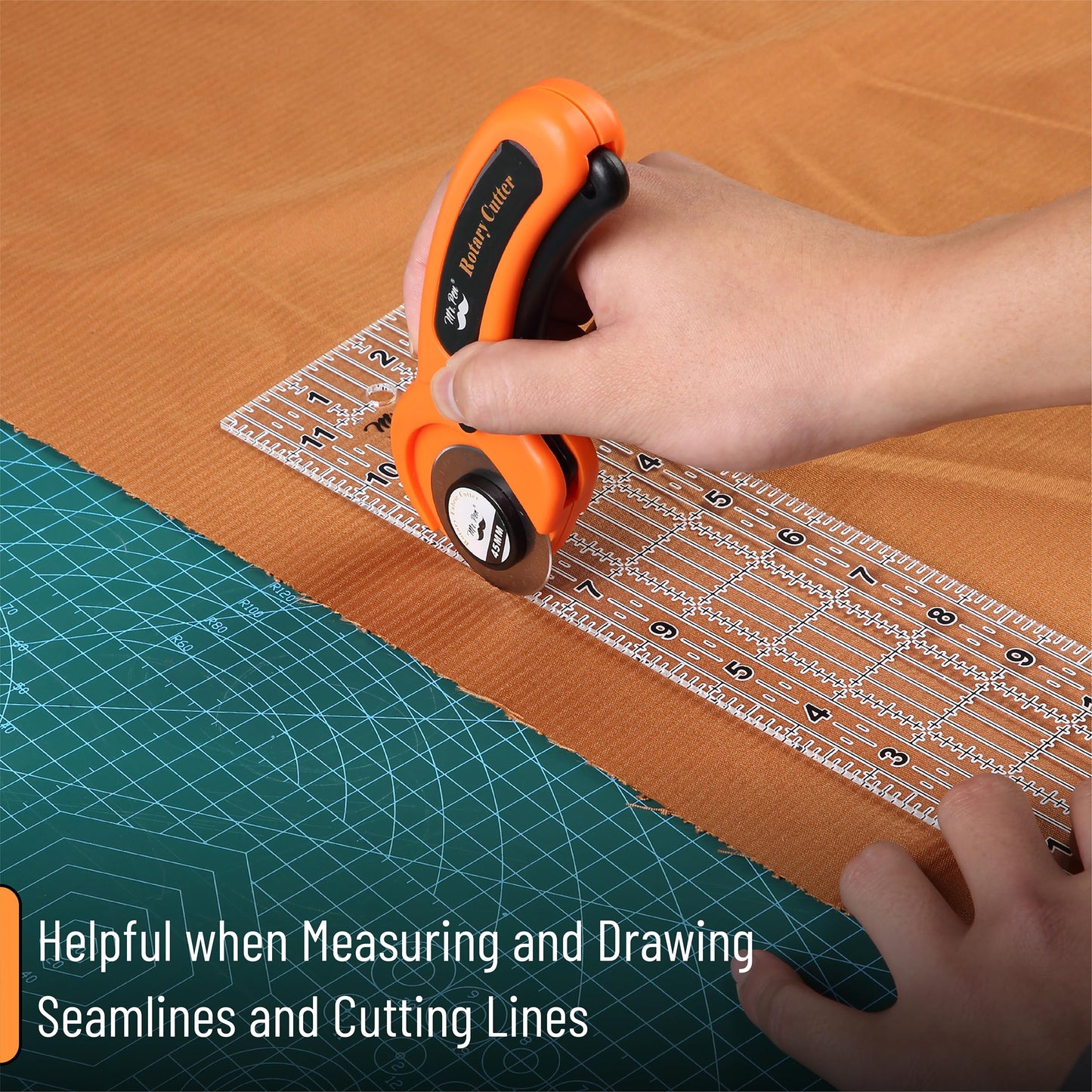 Sewing Ruler, 3 Pack, 6", 12" & 17", Acrylic Ruler, Quilting Ruler, Cutting Ruler, Acrylic Ruler for Cutting Fabric, Rulers for Quilting and Sewing, Non Slip Quilt Rulers, Sewing Supplies