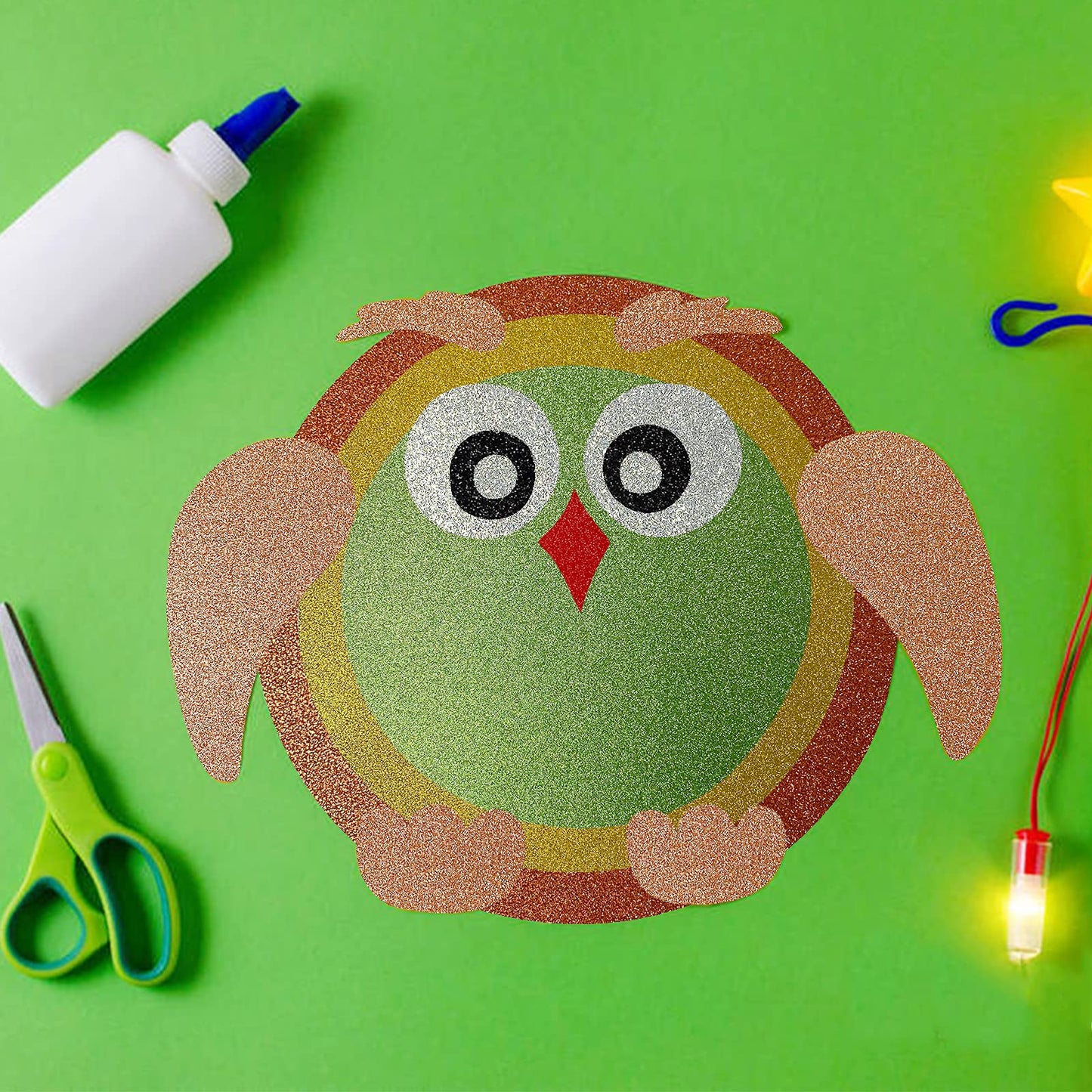 Glitter Cardstock, 40 Sheets in 20 Colors, Premium Cardstock for Cricut, Crafts and DIY Projects, Sparkly Paper for Card Making, 250 GSM