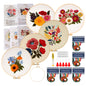Complete Embroidery Starter Kit for Beginners - 5 Sets Punch Needle Set with Patterns, Hoops, Threads & Stitch Practice Guide for Adults, DIY Hand Embroidery Craft Kit