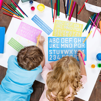 Letters and Numbers Alphabet Templates, Letter Stencils, Pack of 5