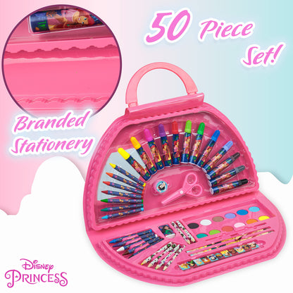 Stitch Kids Art Set 40 Plus Pieces Princess Kids Colouring Sets Paints Colouring Pencils Markers Crayons Travel Art Supplies Gifts for Kids (Pink Princess Set)