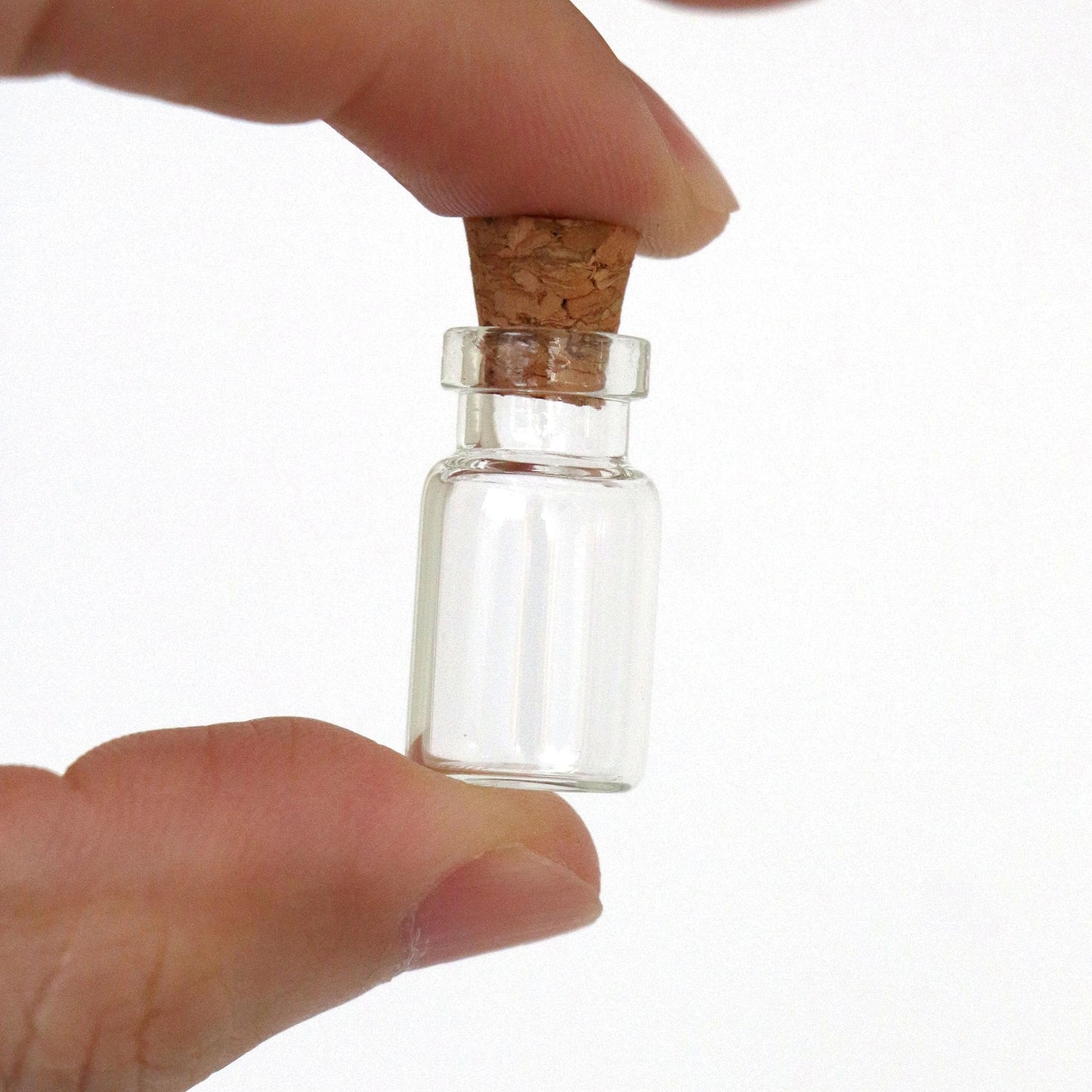 100pcs 1ml Small Mini Glass Bottles Jars with Cork Stoppers Tiny Vials for DIY Art Crafts Wedding Favors