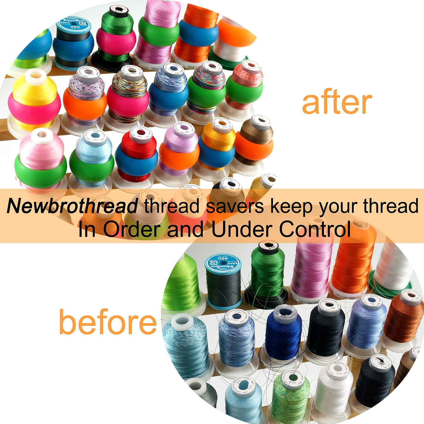 100pcs Mix NOTIONS (60 Thread Spool Savers + 20 Bobbin Holders + 20 Bobbin Clamps) - Prevent Thread Tails from Unwinding - for Sewing and Embroidery Machine Thread Spools