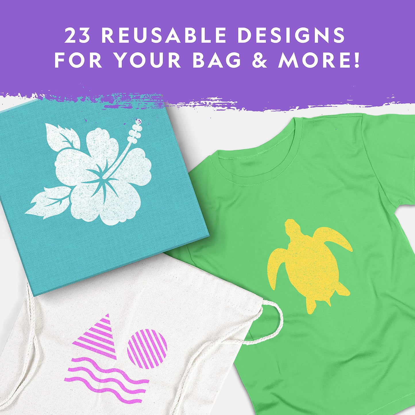 Kids Screen Printing Kit - Arts and Crafts Silk Screen Printing Kit with Fabric Paint, Frame, Stencils & Squeegee Plus Drawstring Bag & More, Screen Print, Silkscreening Kit