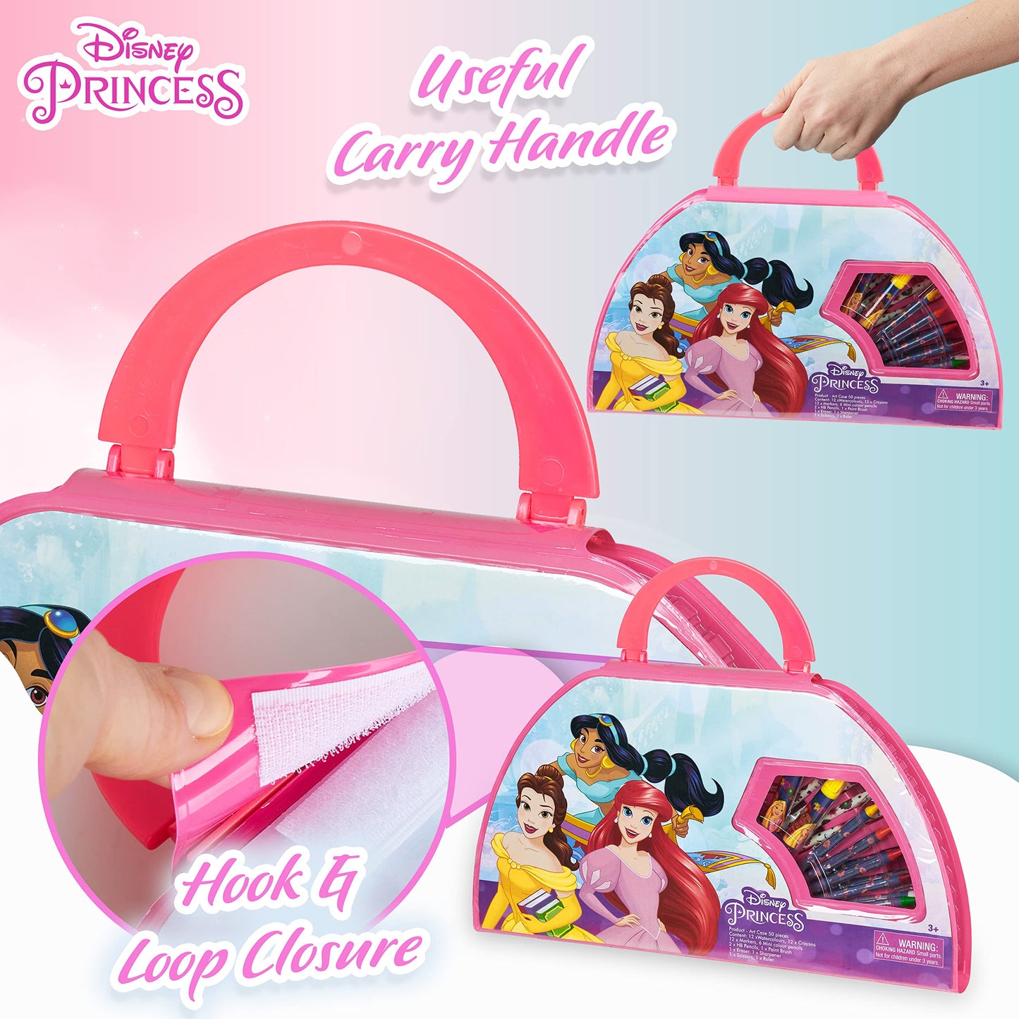 Stitch Kids Art Set 40 Plus Pieces Princess Kids Colouring Sets Paints Colouring Pencils Markers Crayons Travel Art Supplies Gifts for Kids (Pink Princess Set)