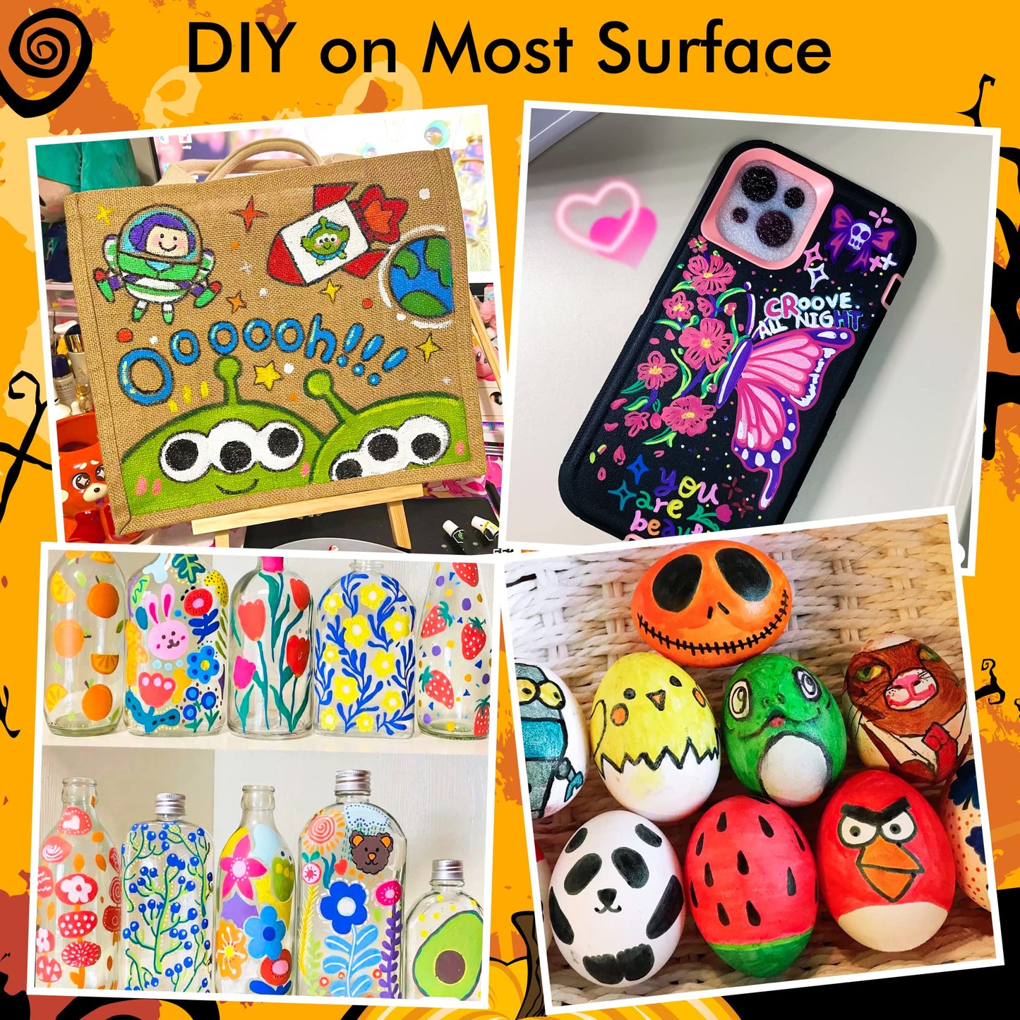 36 Colors Dual Tip Acrylic Paint Markers, Brush and Fine Tip for Rock Painting, Ceramic, Wood, Canvas, Plastic, Glass, Stone, Calligraphy, Card Making, DIY Crafts